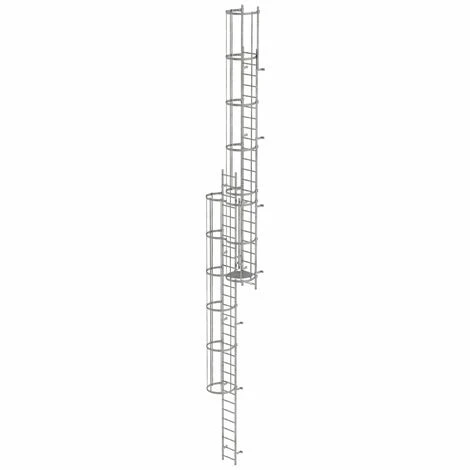 GÜNZBURGER STEIGTECHNIK Günzburger Ortsfeste Steigleitern An Maschinellen Anlagen Aluminium Eloxiert, 11,76m SH 3 GÜNZBURGER STEIGTECHNIK Günzburger Ortsfeste Steigleitern An Maschinellen Anlagen Aluminium Eloxiert, 11,76m SH