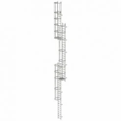 G&UUML;NZBURGER STEIGTECHNIK Günzburger Ortsfeste Steigleitern An Maschinellen Anlagen Edelstahl, 14,00m SH