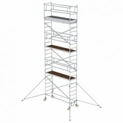 G&UUML;NZBURGER STEIGTECHNIK Günzburger Aluminium-Rollgerüst Mit Ausleger 2,45x0,75m Plattform 8,35m AH