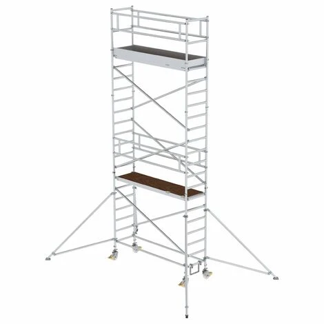 GÜNZBURGER STEIGTECHNIK Günzburger Aluminium-Rollgerüst Mit Ausleger 2,45x0,75m Plattform 7,35m AH 3 GÜNZBURGER STEIGTECHNIK Günzburger Aluminium-Rollgerüst Mit Ausleger 2,45x0,75m Plattform 7,35m AH