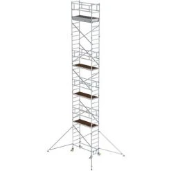 G&UUML;NZBURGER STEIGTECHNIK Günzburger Aluminium-Rollgerüst Mit Ausleger 1,80x0,75m Plattform 11,35m AH