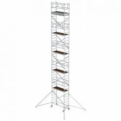 G&UUML;NZBURGER STEIGTECHNIK Günzburger Aluminium-Rollgerüst Mit Ausleger 1,80x0,75m Plattform 12,35m AH