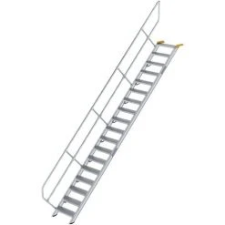 G&UUML;NZBURGER STEIGTECHNIK Günzburger Treppe 45° Inkl. Einen Handlauf, 600mm Stufenbreite, 19 Stufen