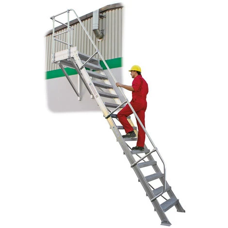 GÜNZBURGER STEIGTECHNIK Günzburger Treppe Mit Plattform 60° Inkl. Einen Handlauf, 600mm Stufenbreite, 17 Stufen 4 GÜNZBURGER STEIGTECHNIK Günzburger Treppe Mit Plattform 60° Inkl. Einen Handlauf, 600mm Stufenbreite, 17 Stufen - Image 2