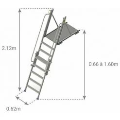 PLATTFORMLEITER EXPERTEN - MATISERE Mobile Plattformtreppe 3 Stufen - Maximale Arbeitshöhe. 2.75m - N111.202/01 -Gerüste And Arbeitsplattformen Verkäufe 18730315 2