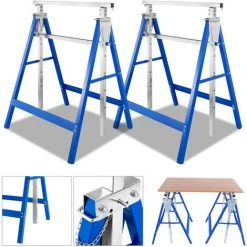 Wolketon 2x Geruestbock Klappbock Teleskop Unterstellbock 7-fach Hoehenverstellbar Boecke Geruest Geruestboecke Bis 250 Belastbar -Gerüste And Arbeitsplattformen Verkäufe 20265896 5