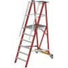 Günzburger Steigtechnik Plattformleiter GFK/Alu Klappbar Und Fahrbar Mit Aluminium-Handlauf 6 Stufen -Gerüste And Arbeitsplattformen Verkäufe 24466851 1