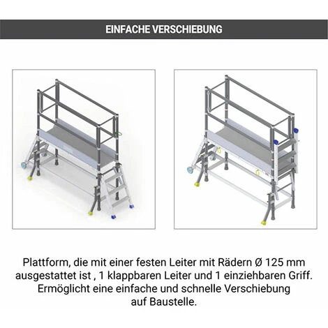 PLATTFORMLEITER EXPERTEN - MATISERE Mobile Plattformtreppe - 2 Stufen - Maximale Arbeitshöhe. 2.65m - PRDA65 5 PLATTFORMLEITER EXPERTEN - MATISERE Mobile Plattformtreppe - 2 Stufen - Maximale Arbeitshöhe. 2.65m - PRDA65 - Image 3
