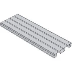G&UUML;NZBURGER STEIGTECHNIK Günzburger Treppenstufe Alu Geriffelt 1000mm Stufenbreite, 200mm Stufentiefe