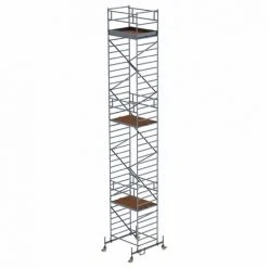 G&UUML;NZBURGER STEIGTECHNIK Günzburger Rollgerüst Mit Doppelplattform 1,35x1,80m Plattform, 12,35m AH