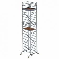 G&UUML;NZBURGER STEIGTECHNIK Günzburger Rollgerüst Mit Doppelplattform 1,35x1,80m Plattform, 9,35m AH