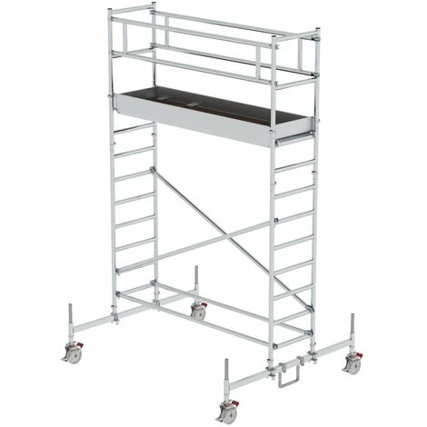 Günzburger Steigtechnik Rollgerüst 0,75 X 2,45 M Mit Plattform Im 2-m-Abstand & Fahrbalken Plattformhöhe 3 M 3 Günzburger Steigtechnik Rollgerüst 0,75 X 2,45 M Mit Plattform Im 2-m-Abstand & Fahrbalken Plattformhöhe 3 M