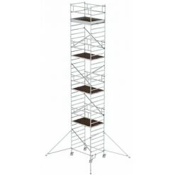 GNZBURGERSTEIGTECHNIK Günzburger Steigtechnik Rollgerüst 1,35 X 1,80 M Mit Ausleger & Doppel-Plattform Plattformhöhe 10,35 M