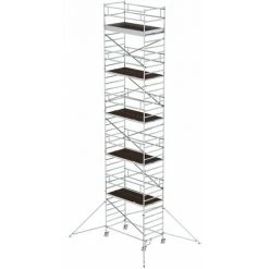 Günzburger Steigtechnik Rollgerüst 1,35 X 2,45 M Mit Ausleger & Doppel-Plattform Plattformhöhe 10,35 M