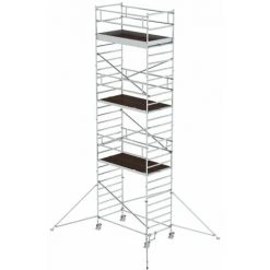GNZBURGERSTEIGTECHNIK Günzburger Steigtechnik Rollgerüst 1,35 X 2,45 M Mit Ausleger & Doppel-Plattform Plattformhöhe 7,35 M