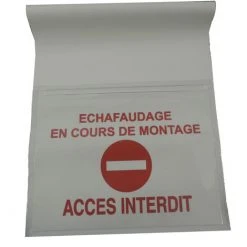 MAILLESTORE Baustellenschild 45 Cm - Lasche Auf Der Rückseite Weiß 36,5 X 45 Cm MIT EINFAHRT VERBOTEN