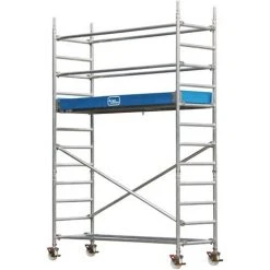 ILLER LEITER Iller Fahrgerüst Mit Fahrbalken 2,20x0,75m Und 200mm Rollen Spindelbar 4,40m AH