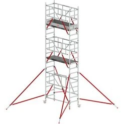 Altrex Klappgerüst RS Tower 54 Aluminium Holz-Plattform 0,75x1,85m Mit Safe-Quick 6,8m AH