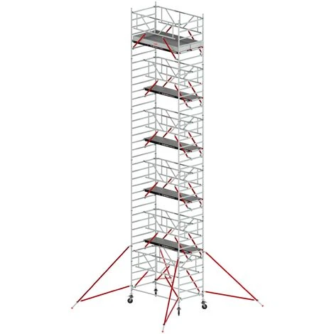Altrex Fahrgerüst RS Tower 52-S Aluminium Mit Safe-Quick Und Holz-Plattform 12,20m AH 1,35x1,85m 3 Altrex Fahrgerüst RS Tower 52-S Aluminium Mit Safe-Quick Und Holz-Plattform 12,20m AH 1,35x1,85m