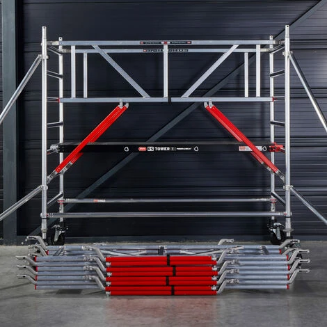 Altrex Fahrgerüst RS Tower 52-S Aluminium Mit Safe-Quick Und Holz-Plattform 5,20m AH 1,35x1,85m 4 Altrex Fahrgerüst RS Tower 52-S Aluminium Mit Safe-Quick Und Holz-Plattform 5,20m AH 1,35x1,85m - Image 2