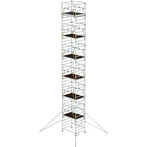 GÜNZBURGER STEIGTECHNIK Günzburger Klappgerüst SG 1,35x2,45m Mit Ausleger Und Sicherheitsgeländer 13,88m AH 3 GÜNZBURGER STEIGTECHNIK Günzburger Klappgerüst SG 1,35x2,45m Mit Ausleger Und Sicherheitsgeländer 13,88m AH