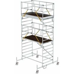 G&UUML;NZBURGER STEIGTECHNIK Günzburger Rollgerüst SG Mit Doppelplattform 1,35x2,45m Plattform 6,66m AH
