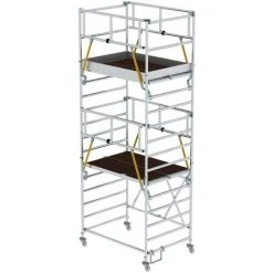 G&UUML;NZBURGER STEIGTECHNIK Günzburger Klappgerüst SG 1,35x2,45m Mit Sicherheitsgeländer 6,04m AH