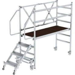 GÜNZBURGER STEIGTECHNIK Günzburger Montageplattform Mit Treppenzustieg 3m AH