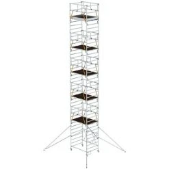 G&UUML;NZBURGER STEIGTECHNIK Günzburger Klappgerüst SG 1,35x2,45m Mit Ausleger Und Sicherheitsgeländer 13,04m AH