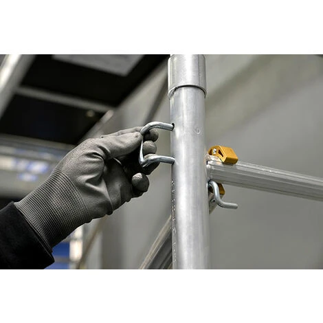 GERUEST EXPERTEN Alu Rollgerüst Länge 2,66m, 1 Holz/Alu Bühne 244x60cm Mit Durchstiegsklappe Und Fußleisten, Lenkrollen Und Ausleger Höhenverstellbar, Bühnehöhe 1,90m - 7125022 7 GERUEST EXPERTEN Alu Rollgerüst Länge 2,66m, 1 Holz/Alu Bühne 244x60cm Mit Durchstiegsklappe Und Fußleisten, Lenkrollen Und Ausleger Höhenverstellbar, Bühnehöhe 1,90m - 7125022 - Image 5