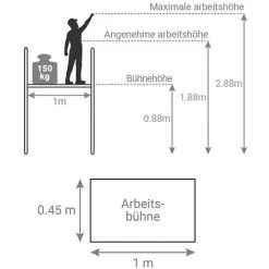 HAILO Gartengerüst Mit 2 Rollen - Arbeitshöhe 2.88m Maxi - 9473-951 -Gerüste And Arbeitsplattformen Verkäufe 52833340 3