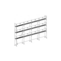 GERUEST EXPERTEN Gerüst 104m² - Struktur + Plattformen -Gelände Version - DUO104GC-SP