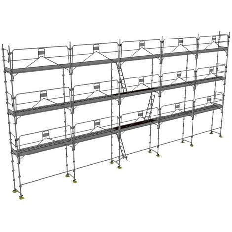GERUEST EXPERTEN Gerüst 128m² - Struktur + Plattformen -Gelände Version - DUO128GC-SP 3 GERUEST EXPERTEN Gerüst 128m² - Struktur + Plattformen -Gelände Version - DUO128GC-SP