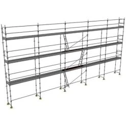 GERUEST EXPERTEN Gerüst 128m² - Struktur Allein - Strebe Version - DUO128-S