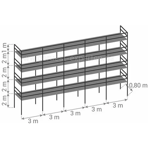 GERUEST EXPERTEN Gerüst 160m² - Struktur Allein - Strebe Version - DUO160-S 4 GERUEST EXPERTEN Gerüst 160m² - Struktur Allein - Strebe Version - DUO160-S - Image 2