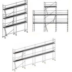 GERUEST EXPERTEN Gerüst 3 En 1: Struktur + Plattformen + Leiste - DUO-3-1-SPP