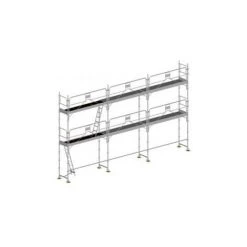 GERUEST EXPERTEN Gerüst 60m² - Struktur Allein - Gelände Version - DUO60GC-S