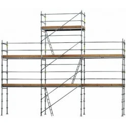 GERUEST EXPERTEN Gerüst 68m² - Struktur + Plattformen + Leiste - Strebe Version - DUO68-PI-SPP
