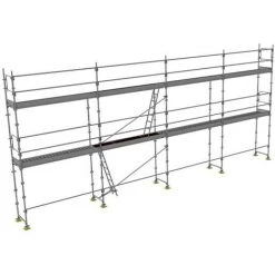 GERUEST EXPERTEN Gerüst 78m² - Struktur + Plattformen - Strebe Version - DUO78-SP