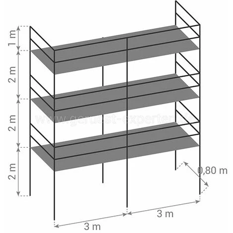 GERUEST EXPERTEN Gerüst 56m² - Struktur + Plattformen + Leiste - Strebe Version - DUO56-SPP 4 GERUEST EXPERTEN Gerüst 56m² - Struktur + Plattformen + Leiste - Strebe Version - DUO56-SPP - Image 2