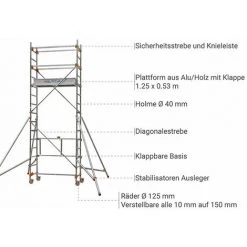 GERUEST EXPERTEN Rollgerüst - Maxi Arbeitshöhe 5.80m - 513154 -Gerüste And Arbeitsplattformen Verkäufe 64025202 5