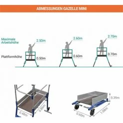 PLATTFORMLEITER EXPERTEN - MATISERE Teleskop Plattformleiter Grande Plateforme - Maximale Arbeitshöhe 2.70m - 40072 -Gerüste And Arbeitsplattformen Verkäufe 64090556 2