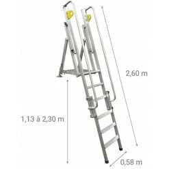 PLATTFORMLEITER EXPERTEN - MATISERE Mobile Plattformtreppe 7 Stufen - Maximale Arbeitshöhe. 3.70m - N111.203/11-30 -Gerüste And Arbeitsplattformen Verkäufe 64090582 2