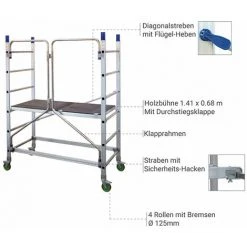 GERUEST EXPERTEN Rollgerüst Aus Alu - Klappsockel - AL205/P/ALT-LIV -Gerüste And Arbeitsplattformen Verkäufe 64090602 3