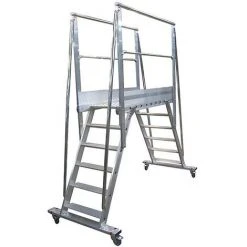 PLATTFORMLEITER EXPERTEN - MATISERE Mobile Plattformtreppe - 4 Stufen - Maximale Arbeitshöhe 2.90m - 7841-2
