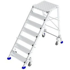 PLATTFORMLEITER EXPERTEN - MATISERE Plateforme De 3 Stufen - Maximale Arbeitshöhe. 2.60m - 4 Roues RESC - ES303-R