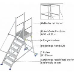 PLATTFORMLEITER EXPERTEN - MATISERE Plateforme 5 Stufen - Plattform Höhe 1.00m - ES-305-CAMION/CH -Gerüste And Arbeitsplattformen Verkäufe 64209207 3