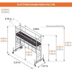 PLATTFORMLEITER EXPERTEN - MATISERE Zugangsmittel : Treppe - Plattformhöhe 2.20m - EC230/ESC -Gerüste And Arbeitsplattformen Verkäufe 64209554 3