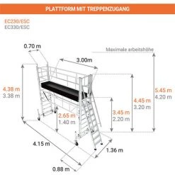 PLATTFORMLEITER EXPERTEN - MATISERE Zugangsmittel : Treppe - Plattformhöhe 2.20m - EC230/ESC -Gerüste And Arbeitsplattformen Verkäufe 64209554 5