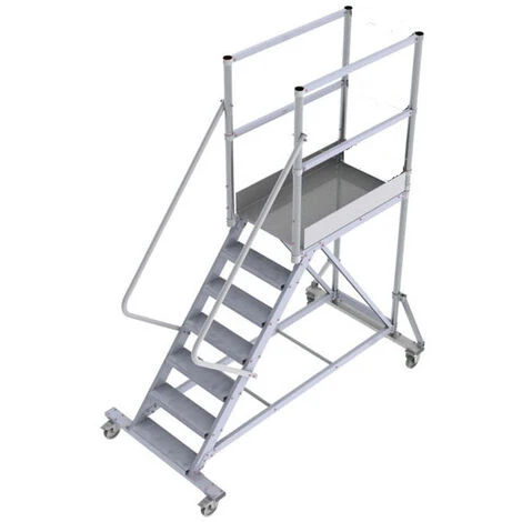 PLATTFORMLEITER EXPERTEN - MATISERE Mobile Plattform Mit Geländer Rechts Und Links - Maximale Arbeitshöhe 2.80m - PTF104-GD 3 PLATTFORMLEITER EXPERTEN - MATISERE Mobile Plattform Mit Geländer Rechts Und Links - Maximale Arbeitshöhe 2.80m - PTF104-GD